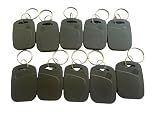 10PCS Dual Frequency RFID Keyfob T5577 125khz and 13.56Mhz All-in-one Composite Keychain UID Rewrita keyfob ble Used to Copy/Clone Key/Cards (Black)