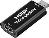 Audio Express AXHDCAP 4K HDMI Video Capture Card, Cam Link Card Game Audio Adapter HDMI to USB 2.0 Record Capture Device for Streaming, Live Broadcasting, Video Conference, Teaching, Gaming