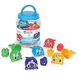 Learning Resources Snap-n-Learn Narwhals & Friends, 15 Pieces, Ages 18 Months+, baby toddler toys, preschool learning activities, educational toys, color and shape recognition, fine motor skills