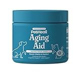 PetHeal Aging Aid Chews for Senior Dogs - Vet-Reviewed - Supports Joints, Energy & Vision with Hemp, DHA, Blueberry & Spinach | Fights Inflammation & Promotes Vitality | 30 Pork-Flavored Soft Chews