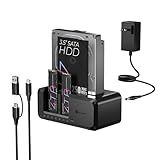 M.2 NVMe & SATA SSD/HDD Hard Drive Docking Station, ICY BOX USB-C 10Gbps NVMe Cloner&Reader, TripleBay Hard Drive cloner for 2.5"/3.5" SSD&HDD Hard Drives, Offline Cloning, Tool-Free (3 Bay)