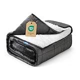 Weighted Blanket 15 lbs 60x80 inches, Sherpa Fleece Throw Blanket for Adult, Fuzzy Fluffy Soft Cozy Heavy Blanket for Couch Sofa, Plush Thick and Warm Winter Blanket Queen Size Bed