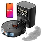 TRDIOL Robot Vacuum and Mop，120-Day Self-Emptying with 6000Pa Suction，LiDAR Navigation & Smart Mapping & No-Go Zones，Anti-Tangle，for Pet Hair，Carpets and Hard Floor