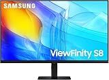 SAMSUNG 27" ViewFinity S8 (S80D) Series 4K UHD High Resolution Computer Monitor, HDR10, Multiple Ports w/ HDMI, DisplayPort, USB-A, Height Adjustable Stand, LS27D806EANXGO, 2024, 3Yr Warranty