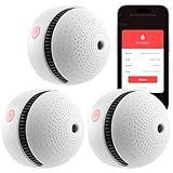 3-Pack Smart Smoke Detector,Wi-Fi Smoke Detector Fire Alarm with Smart Life App Notifications,10-Year Replaceable Battery,Mini Size for Home, RV