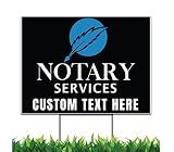 Custom Notary Yard Sign, 18x24 Inch, Double Sided, Weatherproof