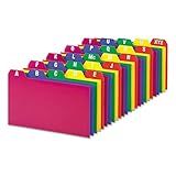 Oxford Poly Index Card Guide Set, 3 x 5 Inches, A-Z, 1/5 Inch Cut Tabs, Assorted Colors, 25 per Set (73153)