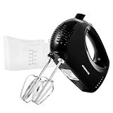 OVENTE 5-Speed Electric Hand Mixer with Storage Case,150W, Black HM151B