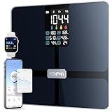 RENPHO Scale for Body Weight, Smart Scale with BMI, Body Fat, Muscle Mass, Bluetooth, 13 Metrics with Large VA Display, Support App Connection, Black, Elis 2X