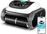 (2025 Upgrade) WYBOT C1 Robotic Pool Vacuum for Inground & Above Ground Pools, 150mins Cordless Pool Cleaner 4-in-1 Wall & Waterline Cleaning Up to 1,614sq.ft, Smart Navigation, App Support