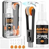 Ordilend Glasses Cleaner Eyeglass Cleaning Kit with 24H Anti Fog Spray for Glasses and Microfiber Cloth, Portable Eyeglass Cleaner Tool Lens Cleaning kit for Camera Lenses