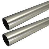 Desunia 48" Satin Nickel Heavy Duty Round Closet Rod | 32mm Diameter | 2 Pack