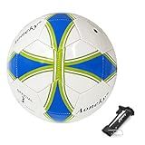 Aoneky Size 3 Soccer Ball for Kids with Pump - Eco-Friendly & Durable PVC Leather, Holds Air Well for Ages 5-8, Perfect for Outdoor Games & Recreational Play