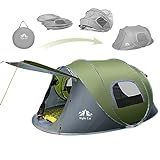 Night Cat Pop-up Camping Tent: 2-4 Person Tent Waterproof Instant Easy Setup Family Tent