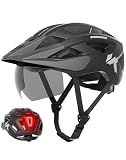 InnerKing Adult Bike Helmet Rear Light & OTG Magnetic Goggles for Men Women