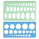 Circle Template Circle Stencil Circle Template for Drawing Round Drafting Drawing Templates Drafting Stencils Tools Geometry Circle Templates for Office School Drawing Design Measuring 2 Pack