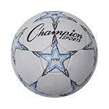 Champion Sports Viper Soccer Ball, Size 5 – Soft Touch TPU Cover, Airlock Bladder – Ages 12 & Up – Blue/Black/White