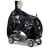 Mobility Scooter Rain Cover, 420D Oxford & EVA Fabric Electric Vehicle Rain Cover, Mobility Scooter Cover Waterproof Outdoor Wheelchair Poncho, Mobility Scooter Poncho Cycling Rain Jacket Suit