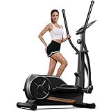 CURSOR FITNESS Elliptical Exercise Machine, Elliptical Machine for Home with 8 Levels Resistance, Silent Magnetic Elliptical Trainer with 12" Stride and LCD Monitor Max 330Lbs