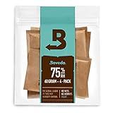 Boveda 75% Two-Way Humidity Control Packs Fix Major Moisture Loss in Non-Plastic Humidifier Boxes – Size 60 – 4 Pack – Moisture Absorbers – Humidifier Packs – Hydration Packets in Resealable Bag