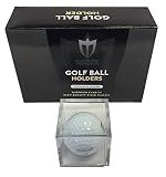 Max Protection Golf Ball Display Case - Acrylic Cube Holder - 6 Pack