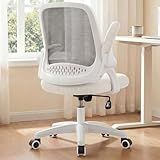 NEO CHAIR Office Desk Chair, Ergonomic Mesh with Flip-Up Armrests, Ivory