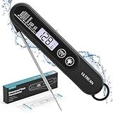 Ultrean Digital Meat Thermometer for Cooking,Ultra-Fast Instant Read Food Thermometer with Backlight,Foldable Probe,Waterproof Kitchen Thermometer for BBQ,Grill,Fry,Oven,Candy Making