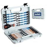 toolant 21pcs Extra Long Nut Driver Bit Set, SAE/Metric Magnetic Nut Driver Set with Replacement Handle