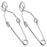 Lovelysp Steel Wire Test Tube Clamp Tube Heating Glass Tube Tongs Experiment Testing Holder Tool for 5-40mm Laboratory Test Tubes 2PCS