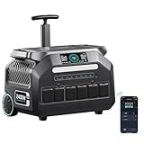 IEE 2400W Portable Power Station with pull rod, 2048Wh LiFePO4 Battery Solar Generator With P2400, 1800W AC Charging，4×2400W AC Outlets (5000W Peak）for Home Backup,Power Outages, Camping