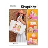 Simplicity SS9937A Hat, Tote Bag and Zipper Cases Sewing Pattern Packet, Design Code S9937, Sizes Vary
