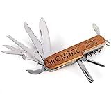 Customization Mill Single, Personalized Pocket Knife - 8 Function Multi-tool Custom Engraved Pocket Knife - 12 Fonts - Groomsman Gifts for Wedding, Bachelor Party - Groomsmen Proposal Gifts