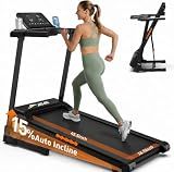 JAGJOG Foldable Treadmill with 15% Auto Incline, 8.8 MPH, 300 lb Capacity