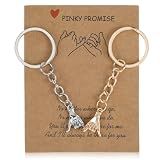 2Pcs Matching Couple Keychain Gifts for Boyfriend Girlfriend Pinky Promise Couples Gifts for Him and Her Best Friend Birthday Gift for Women Friendship Valentine's Day for Him Her Husband Wife