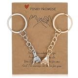 2Pcs Matching Couple Keychain Gifts for Boyfriend Girlfriend Pinky Promise Couples Gifts for Him and Her Best Friend Birthday Gift for Women Friendship Valentine's Day for Him Her Husband Wife