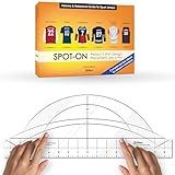 4-in-1 Sport Jersey Ruler for Curved Name Alignment (Football, Baseball, Basketball, Volleyball, Soccer, Hockey, Sport Jacket) – Jersey Measurement Guide for Heat Press, Team Shirt Alignment Tool