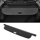 Motoforti Car Trunk Retractable Cargo Cover for Land Rover Discovery 5 (L462) 17-21 Rear Trunk Parcel Shelf Luggage Security Shield Shade, Canvas, Gloss Black