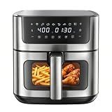 DUMOS Air Fryer 6.34 Quarts, 8-in-1 Airfryer with Presets & Viewing Window