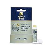 Manuka Health Lip Rescue - 0.16 oz Lip Balm for Dry Cracked Lips - 100% Natural Lip Balm with MGO 250+ Manuka Honey and Beeswax Provides Potent Lip Care