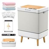 RUDAP Towel Warmer, 35L Large Towel Warmers for Bathroom, Foldable Blanket Warmer with Custom Fragrance, ETL Certification, Fast Heating, Fits 3 Large Towels, 2 Bathrobes, Blankets