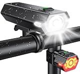 Cuvccn 2026 New 1000 Lumen Super Bright Bike Lights with Side Light, 4+6 Modes Rechargeable Bicycle Lights Front & Rear, IP65 Waterproof Bike Headlight for Day/Night Riding Safety, Scooter Accessories