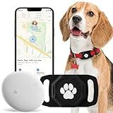 Smart Pet Tracker for Collar - Dog Trackers Pet Location Tracker with Holder, No Monthly Fee, Compatible with Apple Airtag Find My (iOS Only, Not for Android), Anti-Lost Device for Pets, Bag Straps