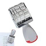 YiXjiuBP Rubber Stamp Line Dater for Scrapbooking, Date Stamp Office Stamp Rotating Stamp Self-Inking Stamp for Professional and Personal Applications