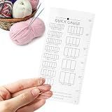 Quick Gauge Ruler for Knitting and Crochet - No Counting Needed, Effortless Stitch Measurement Tool with Grid Design for Sewing, Knitting & Crochet (1 Piece)