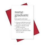 Ogeby Nurse Graduate Definition Card Gifts, Funny RN Graduation Greeting Card, Nursing Graduation Gifts for Women