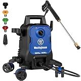 Westinghouse ePX3100 Electric Pressure Washer, 2300 Max PSI 1.76 Max GPM with Anti-Tipping Technology, Onboard Soap Tank, Pro-Style Steel Wand, 5-Nozzle Set, for Cars/Fences/Driveways/Home/Patios