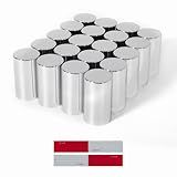 20Pcs Semi Trucks Lug Nut Covers Chrome, 32/33mm Lug Nut Covers ABS Plastic Anti-Rust Screw-on Wheel Nut Caps with Installation Tool, Truck Nuts for Semi Trucks Trailer