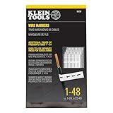 Klein Tools 56250 Wire Marker Book for Cable Management, Electric Panel Organization Wire Label Stickers, Numbered 1-48