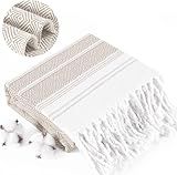 Boho Beige Throw Blanket Bedroom Living Room Accessories Sofa Couch Chair Essential Bohmian Aztec African Southwest Neutral White Fall ntique Vintage French Country Primitive Cottage Nursery Decor