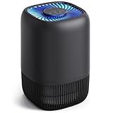 Air Purifiers for Office with H13 Quiet HEPA Filter Up to 1076 Ft² for Pet Family, Pollen, Smoke, Compact Air Cleaner with 3 Speeds, Timer, Aroma Quiet, 360°Intake, for Home Bedroom, Black